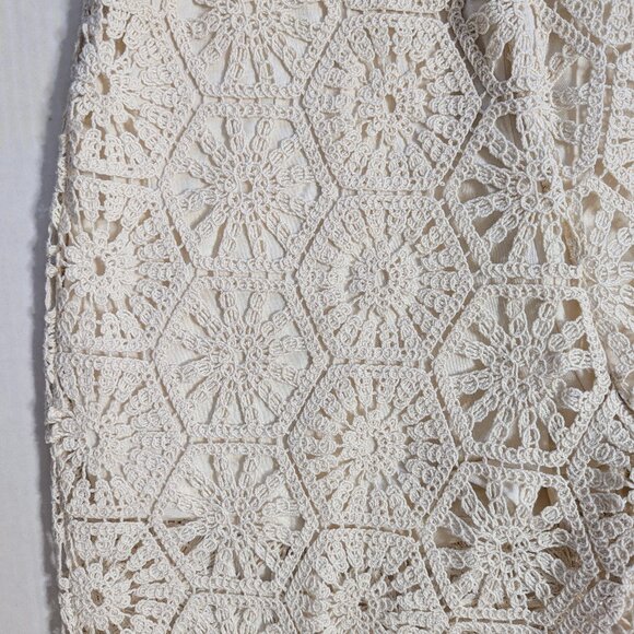 H&M Crochet Straight Leg Pants Cream Size S - Picture 5 of 12